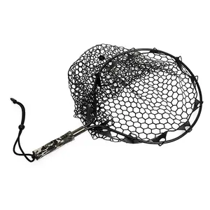 Großhandel Silikagel Netz Fliegefischerei-Zubehör Hand-Landungsnetz Fliegefischerei-Landungsnetze mit Schleifenband