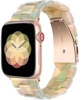 Strap Resin untuk Jam Tangan IWatch, Desain Tiga Rantai, Mekanisme Lipat, 49mm, Universal, Modis, Tahan Air, Impor