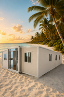 Maison conteneur extensible à double aile, respirante et efficace, au design moderne pour l'hébergement touristique
