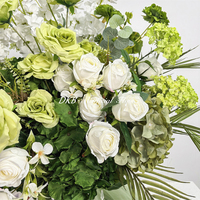 Boule de fleurs artificielles réalistes en soie, centre de table de mariage, décoration de table, arrangement fait main pour fête, décoration de Noël