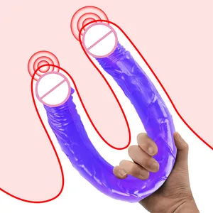 דילדו כפול גמיש תרנגול רך g-spot צעצועים אנאלי תקע מין צעצועים עבור נשים הומוסקסואליות לסביות הואגינה כפולה dong מלאכותי פין