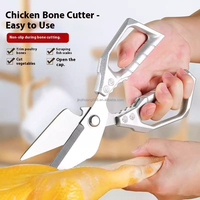 Ciseaux de cuisine multifonctionnels épaissis, robustes, pour couper les os de poulet, ciseaux de cuisine à grande tête