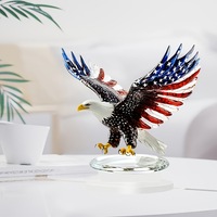 Decoraciones modernas de acrílico plano 2D para sala de estar, pancarta de Águila del Día DE LA Independencia transfronteriza, decoraciones creativas de plástico para todos los días