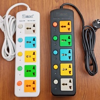 Multiprise individuelle 4 prises, usage industriel et hospitalier, rallonge universelle multi-prises, câble de 2 m, IP22