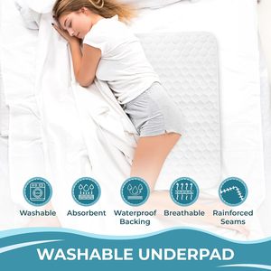 Aosen Coussinets absorbants lavables 34x36 pouces, 4 couches, imperméables, haute absorption, protection anti-fuites pour l'incontinence, durables et réutilisables - Product Image 6