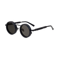 Lunettes de soleil polarisées rondes en métal à luminosité réglable, avec filtre ND 9 niveaux et ajustement de la teinte, dotées d'un objectif caméra