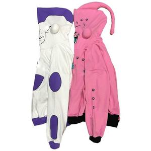 Ventes en gros de sweats à capuche surdimensionnés à fermeture éclair intégrale en molleton de coton chenille avec logo personnalisé brodé pour hommes - Product Image 2