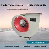Ventilateur centrifuge industriel B4-72 à faible bruit, en acier inoxydable, antidéflagrant, 380V, ignifuge, pour salle de peinture, cuivre pur