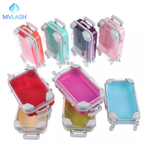 Vente en gros d'usine de mini boîte d'emballage pour cils de haute qualité <span class=keywords><strong>valise</strong></span> avec rouleau et emballage de maquillage en plastique vendeur de boîte à bagages - Product Image 2