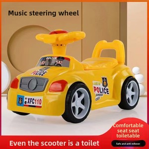 Scooter de cuatro ruedas para bebés de 1 a 3 años, scooter de baño de plástico para niños, coche mecedora de juguete para niños pequeños - Product Image 3