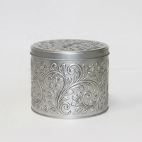 Boîte à thé en fer blanc mate ronde personnalisée avec logo, vente en gros OEM, petite boîte hermétique portable pour thé en vrac, matcha, épices