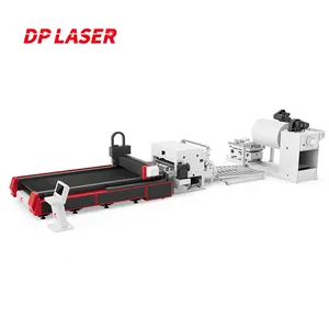 1500W 2000W 3000W 3000mm * 1600mm tek kişilik yatak CNC otomatik haddelenmiş bobin Metal için Fed Fiber lazer kesim makinesi