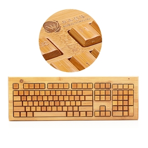 แป้นพิมพ์ USB แบบไร้สายไม้ไผ่คีย์บอร์ดสำหรับแล็ปท็อปสำหรับธุรกิจสมาร์ททีวีงานฝีมือไม้ไผ่ - Product Image 2