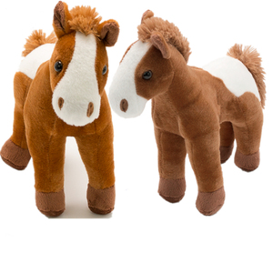 <span class=keywords><strong>Caballo</strong></span> de Peluche <span class=keywords><strong>Pinto</strong></span> Marrón y Blanco, Juguete de Peluche Suave con Crin y Cola Texturizadas para Decoración del Hogar, Regalos de Cumpleaños para Niños, Venta al por Mayor - Product Image 2