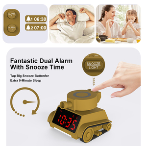 Đồng Hồ Báo Thức Điện Tử Cho Học Sinh, Đồng Hồ Đồ Chơi Xe Hơi Ô Tô Có Chuông Kép Cho Trẻ Em - Product Image 6