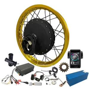 QS273 V3 150mm 120 km/h yüksek hızlı yüksek tork 8000w motosiklet hub motor elektrikli bisiklet dönüşüm kiti 72V 8000w elektrik hub