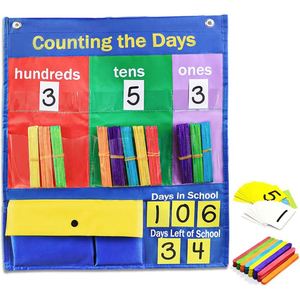 Tableaux de Valeurs Positionnées pour la Classe & Housses de Présentoirs de Comptage à Pochettes – Centaines, Dizaines, Unités – Fournitures de Bureau et Scolaires - Product Image 1