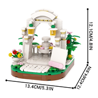 MOC4094-4098 Seri Kota Adegan Pernikahan Gapura Cinta Gereja Cinta Hati Model Pengantin Mainan Puzzle Blok Plastik