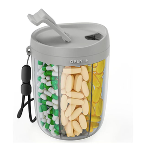 Caja Organizadora Portátil de 6 Compartimentos para Vitaminas y Suplementos, con Diseño Anticonfusión - Product Image 6