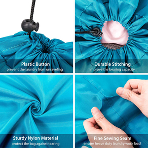 Tas cucian nilon kantong penyimpanan perjalanan bisa dicuci dengan mesin pakaian kotor <span class=keywords><strong>Organizer</strong></span> tas serut cuci - Product Image 5