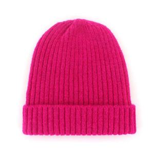 Gorro de punto cálido de Color sólido <span class=keywords><strong>con</strong></span> logotipo bordado personalizado a la moda - Product Image 3
