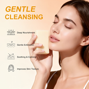 Oatmeal Almond Exfoliating Soap <strong>Bar</strong> for Gentle Dead Skin Removal Nourishing Shea Butter Moisturize <strong>Dry</strong> Skin Reveal Smooth Glow - Product Image 4
