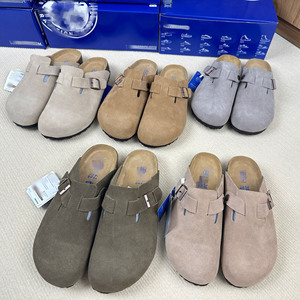 Best Quality Birkentocks Germany Outdoor Flat Sandal <strong>Mule</strong> <strong>Clog</strong> Leather Suede Cork Foot Bed Solid <strong>Clog</strong> Birkentocks - Product Image 2