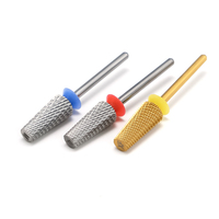 Fraise à ongles en carbure conique Titanium 7.0 XF, fraise à lisser pour ongles naturels, fraise de nettoyage pour gel sous les ongles, fraise à double courbe C