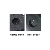 Grandes jardinières suspendues modernes en plastique noir, durables et écologiques, pour l'intérieur et l'extérieur, avec trous de drainage