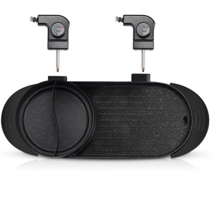 Poêle électrique multifonctionnelle 2 en 1 avec contrôle de température pour gril grillé Revêtement antiadhésif en PTFE pour - Product Image 4