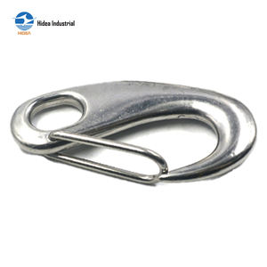 HIDEA Mosquetón de resorte autoblocante de 50 mm a 100 mm, de acero inoxidable 304 316 pulido, forma ovalada, para correa, etiqueta de mascota, clip rápido - Product Image 5