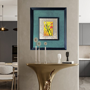 Décoration murale décorative en bois pour hôtel Peintures à l'huile abstraites peintes à la main avec cadres - Product Image 6