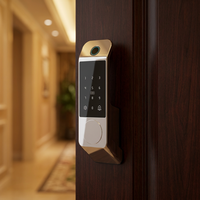 Serrure de porte intelligente Tuya Wifi étanche à empreinte digitale simple et double, sans passerelle, en alliage d'aluminium, antivol, modèle Bull Head