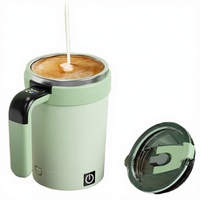 Mug à café à agitation magnétique automatique 2026, version améliorée, base détachable, auto-agitant, couvercle en plastique ABS, poignée, intelligent numérique