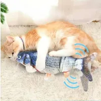 FY 고양이 USB 충전기 장난감 물고기 인터랙티브 전기 플로피 물고기 고양이 장난감 현실적인 애완 동물 씹는 애완 동물 용품 고양이 개 장난감