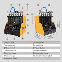 AUTOOL-limpiador de inyección de motor de coche CT400, máquina de prueba ultrasónica, inyector de combustible