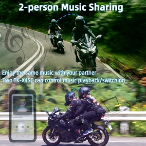 Auriculares de intercomunicador de casco de 2 "para 6 personas, intercomunicador para motocicleta 2000M - Product Image 2