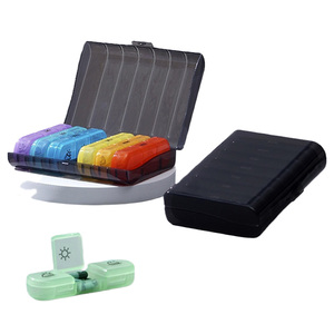 Estuche Semanal para Pastillas, Mini Pastillero de Plástico <span class=keywords><strong>AM</strong></span>/PM, Estuche de Medicamentos de Bolsillo, Estuche para Pastillas en Promoción - Product Image 1