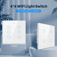 Interruptor de Pared Inteligente Estándar Brasileño 2026, Versión Zigbee WiFi, Opción 124*118mm, Panel de Interruptor Inteligente para Brasil