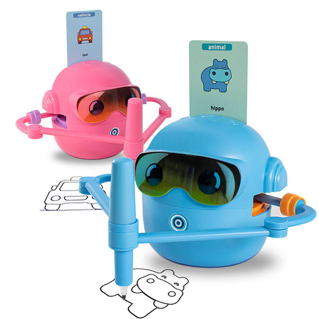 Wholesale Intelligent Drawing Robot for Kids Multi-Color Options Pink Blue Interactive Early Educational Toy Gift for Kids