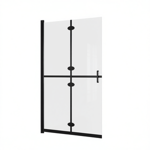 Mampara de Ducha Plegable D0100H7WVK6, 47.2 x 74.8, Vidrio ESG con Marco, Diseño Minimalista - Product Image 1