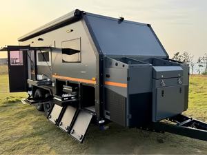 Remolque de Camping Todoterreno 4x4 con Baño, <span class=keywords><strong>Caravana</strong></span> Pequeña para Viajes de Camping en Familia, Venta Caliente OEM - Product Image 4