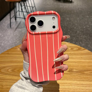 Funda a rayas estilo INS, fresca y sencilla, compatible con iPhone 16 Pro Max/17/15/14, dos en uno para iPhone 13 - Product Image 4