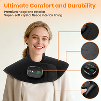 Coussin chauffant sans fil personnalisé en néoprène 8,4 V 4000 mAh à 4 niveaux de chaleur pour physiothérapie, enveloppant le cou et les épaules