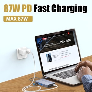Hub USB-C <span class=keywords><strong>11</strong></span>-en-1 vers double <span class=keywords><strong>adaptateur</strong></span> d'affichage HDTV 4K 30Hz, station d'accueil Type-C avec charge PD 100W, lecteur USB 3.0 SD TF - Product Image 3