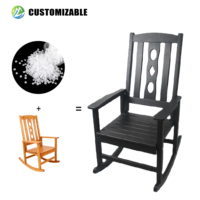 Fauteuil à bascule confortable de style moderne en HDPE pour la détente à domicile, pour balcon, jardin, utilisation en extérieur, table pour adultes