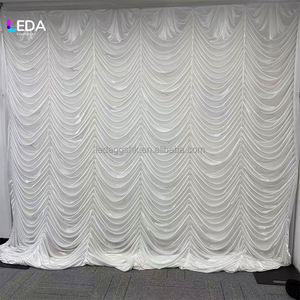 Cortina de Fondo LEDA Personalizada de 3x3m, Diseño de Ondas de Seda de Hielo, para Decoración de Escenarios de Bodas y Fiestas de Cumpleaños - Product Image 4