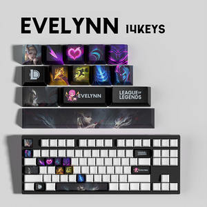 Juego de teclas personalizadas de League Of Legends, 14 teclas, mejora definitiva para tu teclado mecánico de juegos, teclas artesanales únicas de LoL - Product Image 5