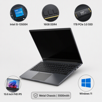 15.6 Inch FHD IPS Laptop Intel Core I5-13500H 16GB RAM 1TB SSD Windows 11 Metal Business Notebook Computer