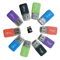 Lector de Tarjetas TF Portátil Mini Colorido USB |   Transferencia Rápida de Datos |   Externo |   Múltiples Ranuras para Tarjetas |   Regalo Promocional con Diseño Atractivo